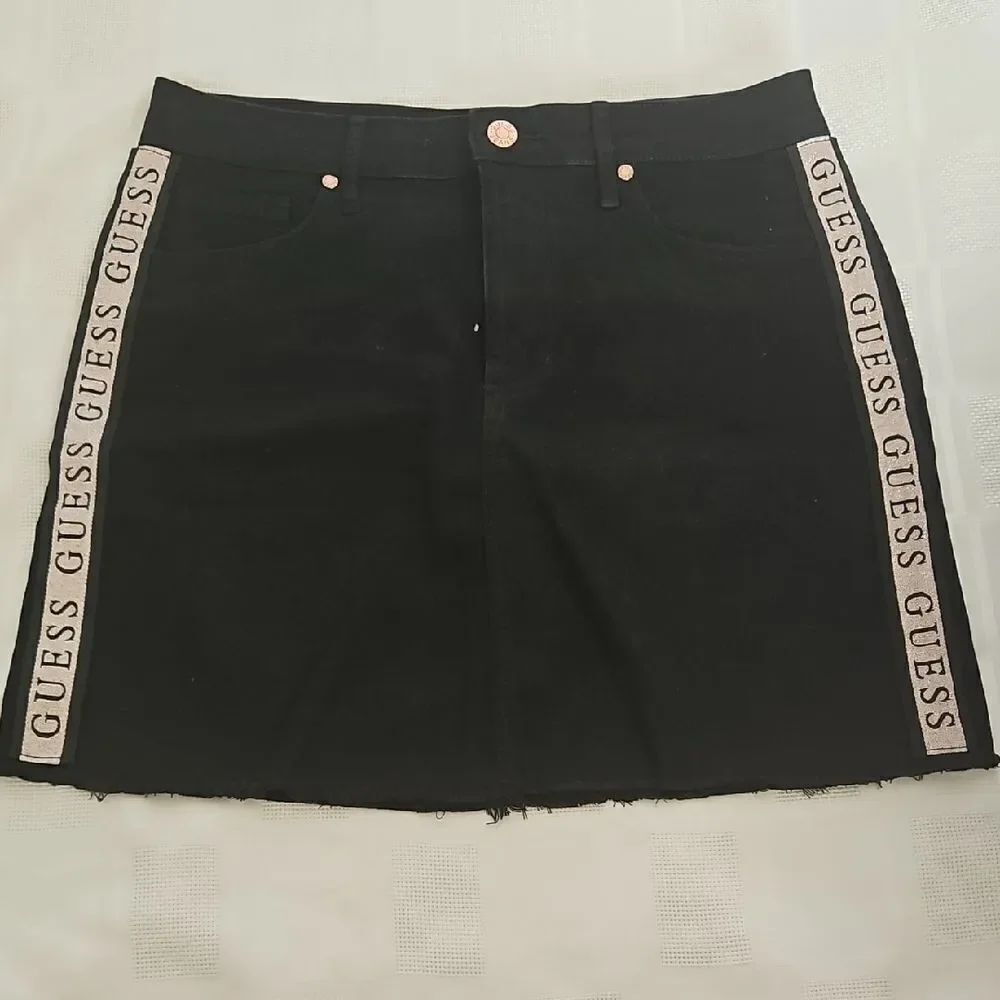 Guess Black and Gold Mini Pencil Skirt